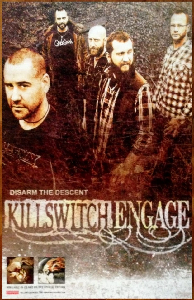 KILLSWITCH ENGAGE Disarm The Descent Ltd Ed RARE Tour Poster +BONUS Metal Poster - Image 2 of 3