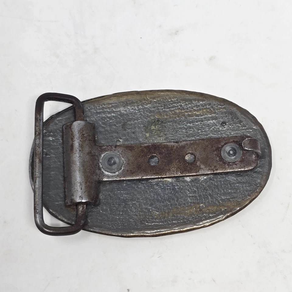 Hebilla de cinturón ovalada de latón Coca-Cola 4" x 2-1/2" dice 5 centavos vintage Foto 2 de 4