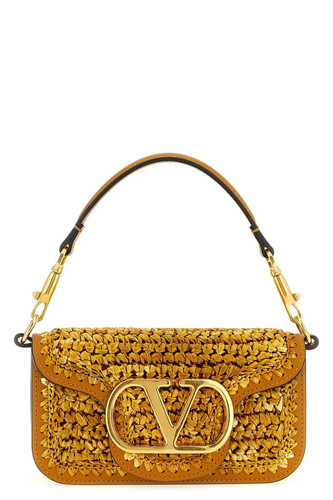 VALENTINO GARAVANI Loco Small Gold Shoulder Bag New & Authentic