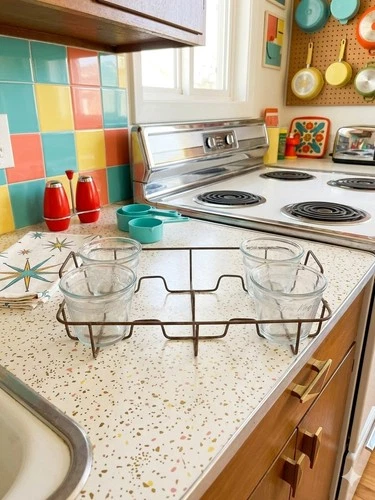 Vintage Bauer Custard Cup Rack/Carrier California Pottery