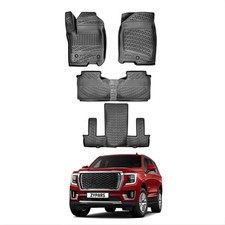 Floor Mats Liner For Gmc Yukon Denali 2021-2026 7-seat Tpe All Weather Floor Mats Liner For Gmc Yukon Denali 2021-2026 7-seat Tpe All Weather
