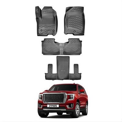 Fußmatten Automatten für GMC Yukon Denali 2021-2026 7-Sitzer, TPE Allwetter