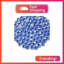 Beadsland Flat Back Crystal Rhinestones Round Gems for Nail Art and Craft Glue F