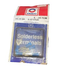 NOS Delco C7130 16-14GA. 8-10 Stud Solderless Crimp Terminals Sealed Pack Of 5