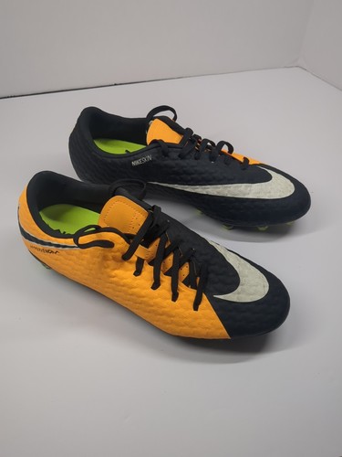 Nike Hypervenom Phelon III FG Men's Size 7 W 9 Soccer Cleats Yellow Black - Picture 2 of 6
