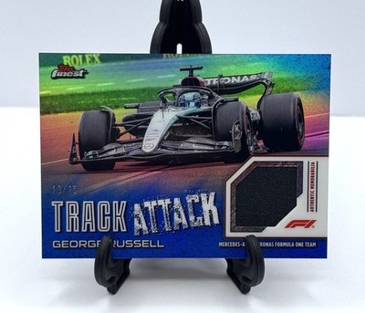 2024 Topps Finest Formula 1 F1 GEORGE RUSSELL #TAR-RUS Track Attack Blue /75 SP