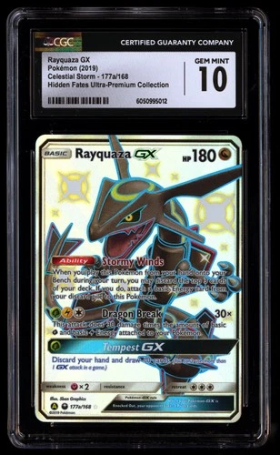 CGC 10 Rayquaza GX 177a/168 Pokémon Celestial Storm 2019 English