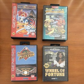 SEGA Genesis Game Lot w/ Manuals - Sonic, Mortal Kombat, Street Fighter, Sports