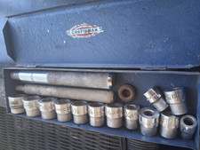 Vintage Craftsman Bushing Driver Set Blue Metal Box 16 Piece Set Usa 1 14 Vintage Craftsman Bushing Driver Set Blue Metal Box 16 Piece Set Usa 1 14