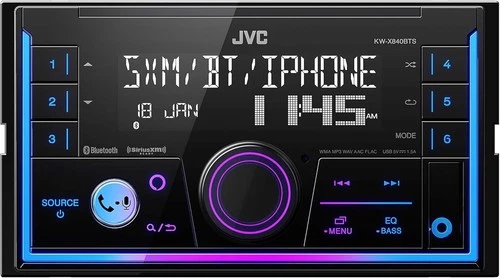 JVC KW-X840BTS Bluetooth Car Stereo Receiver with USB Port AM/FM Radio, MP3
