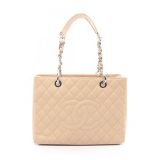 Borsa a tracolla CHANEL Matelasse Grand Shopping GST catena A50995 pelle di v...