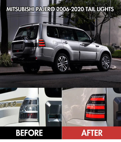 LED Tail Lights with Turn Signal For 2006-20 Mitsubishi Montero Pajero V93 V97 - Picture 3 of 10