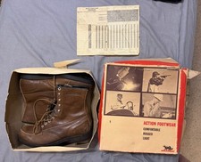 "Botas Wolverine 03301 años 60 8"" cuero sin usar, puntera, para hombre 11 C con factura de venta"