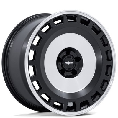 19x8.5/19x10.5 Rotiform Wheels RC213 ZBF Matte Black with Machined Rims (4pcs)