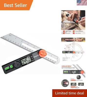 T-Bevel Gauge & Protractor with Horizontal and Vertical Bubble,0-338° Digital...