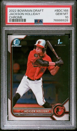 2022 Bowman Draft #BDC168 Jackson Holliday Chrome PSA 10