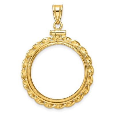 1/4 oz 25 $ American Eagle Platinmünze Einfassung 22 mm Seil 14 Karat Gelbgold