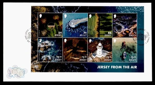 DR WHO 2021 GB JERSEY FDC AIR VIEW S/S M68292