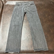 Vintage 90s Levi’s MADE IN USA Faded Black 501 XX Jeans Button Fly 36x34 (34x34)