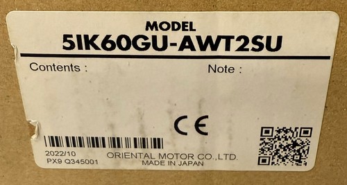 New Oriental Motor 51K60GU-AWT2S AC Conduit Induction Motor 1/12hp IP54 Pinion - Picture 7 of 7