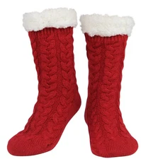 Sooneeya Winter Thick Fuzzy Slipper Socks for Women Cozy Soft Fleece Lined Gr...