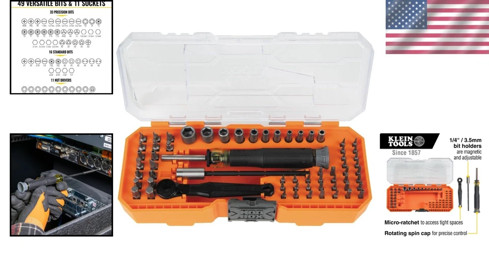Klein Precision Screwdriver Set with Modular Case - Image 2 of 4