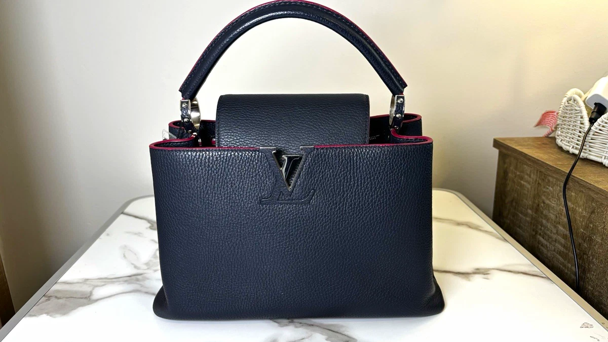 Louis Vuitton Leather Exterior Blue Bags & Handbags for Women for
