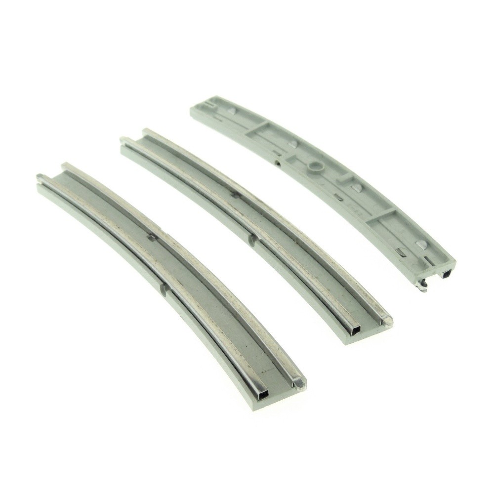 3x Lego Electric Rail Metal 12V Light Gray Curved Curve Type1 3241