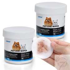300Pcs Dog Eye Wipes Biodegradable, Hypoallergenic Cat Dog Eye Cleaner, Pet Tear