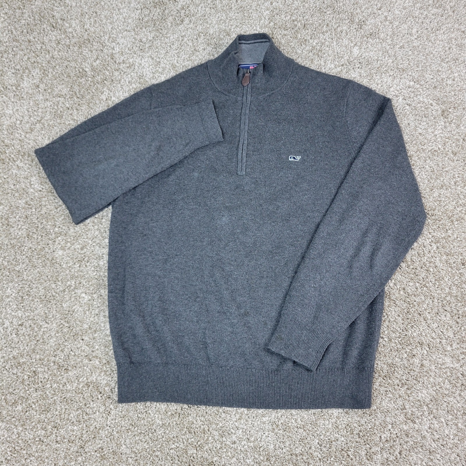 Vineyard Vines Mens Small Solid Gray Stretch Knit… - image 2