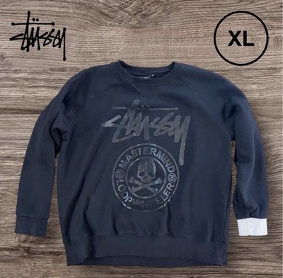 Stussy x Mastermind JAPAN x Loopwheeler Crewneck Sweatshirt XL Black 2015 Rare