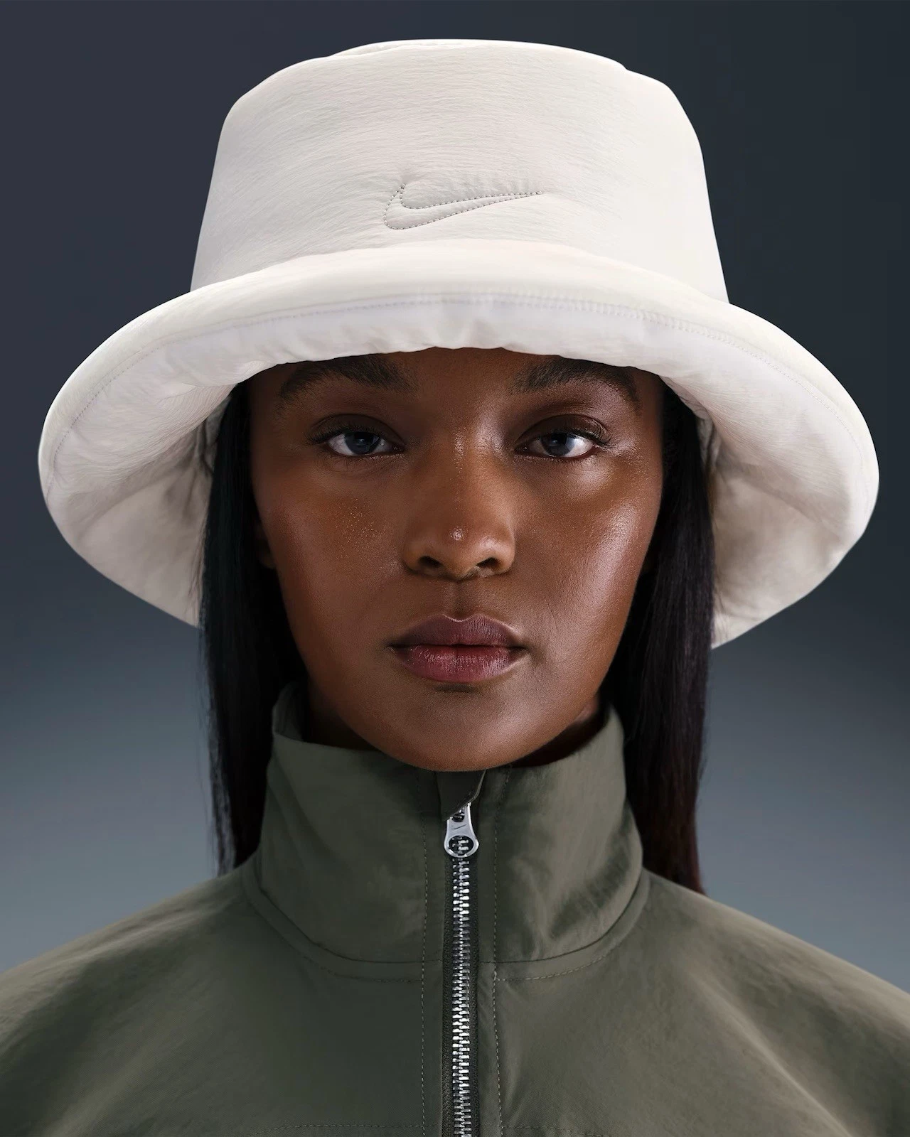 Size L Nike Apex Puffle Bucket Hat IF8853-072 Adults Ivory Quilted Unisex New