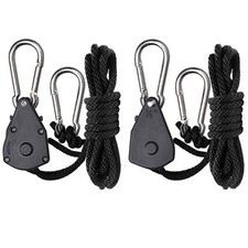 4pcs 1/8 Inch Heavy Duty Adjustable Grow Light Ratchet Rope Hanger Yoyo for