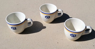 ASSOCIATED STUDENTS  ~ UNIVERSITY OF CALIFORNIA ~ BUFFALO CHINA CUPS ~ VINTAGE!