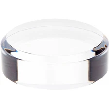 Plymor Clear Acrylic Beveled Round Display Base, 3" W x 3" D x 1" H