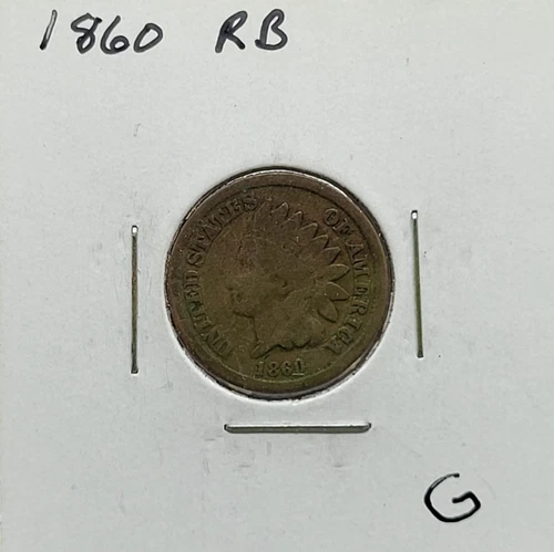 1860 U.S. Indian Head Penny Type Coin Round Bust