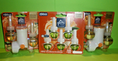 Glade PlugIns Scented Oil Refill PUMPKIN GINGER 9 refills and 2 warmers
