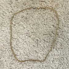 Fake Gold Rope Chain Necklace Fake Yellow Gol...