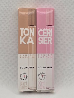 Solinotes Tonka edp & Cerisier (Cherry Blossom) edp rollerballs 0.33oz, New