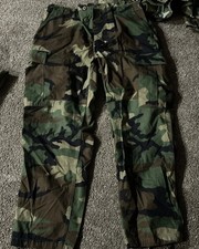 Vintage 90s Army Woodland Camo BDU Pants Large Short