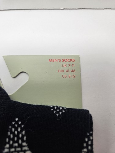 Mens Ted Baker London Organic Cotton Geometroc Patterned Crew Dress Socks 1 Pair - Picture 4 of 11