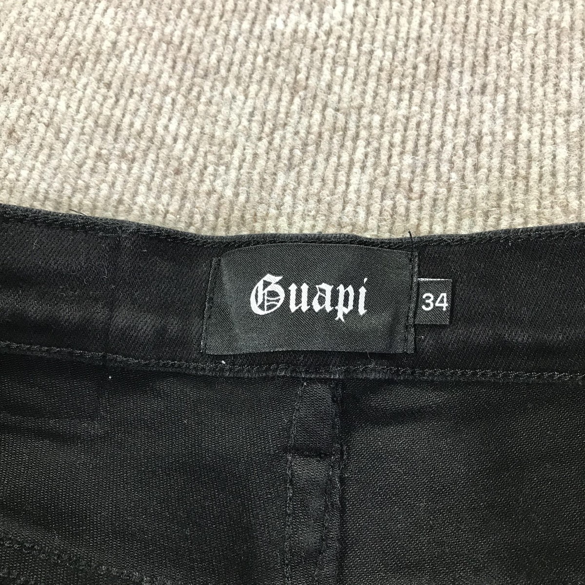 Guapi Shorts Mens 34 Distressed Ripped Denim Limited Edition 