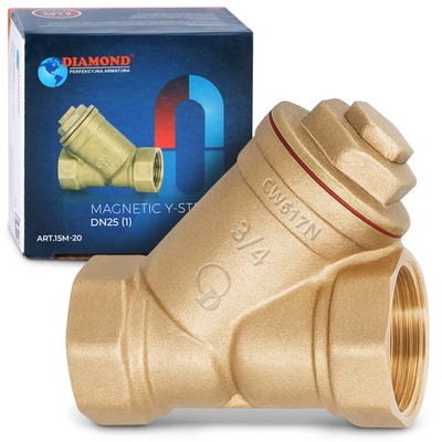 Schmutzfilter Schmutzfänger 3/4'' IG Messing Y-Sieb Magnet Wasser Schmutzsieb