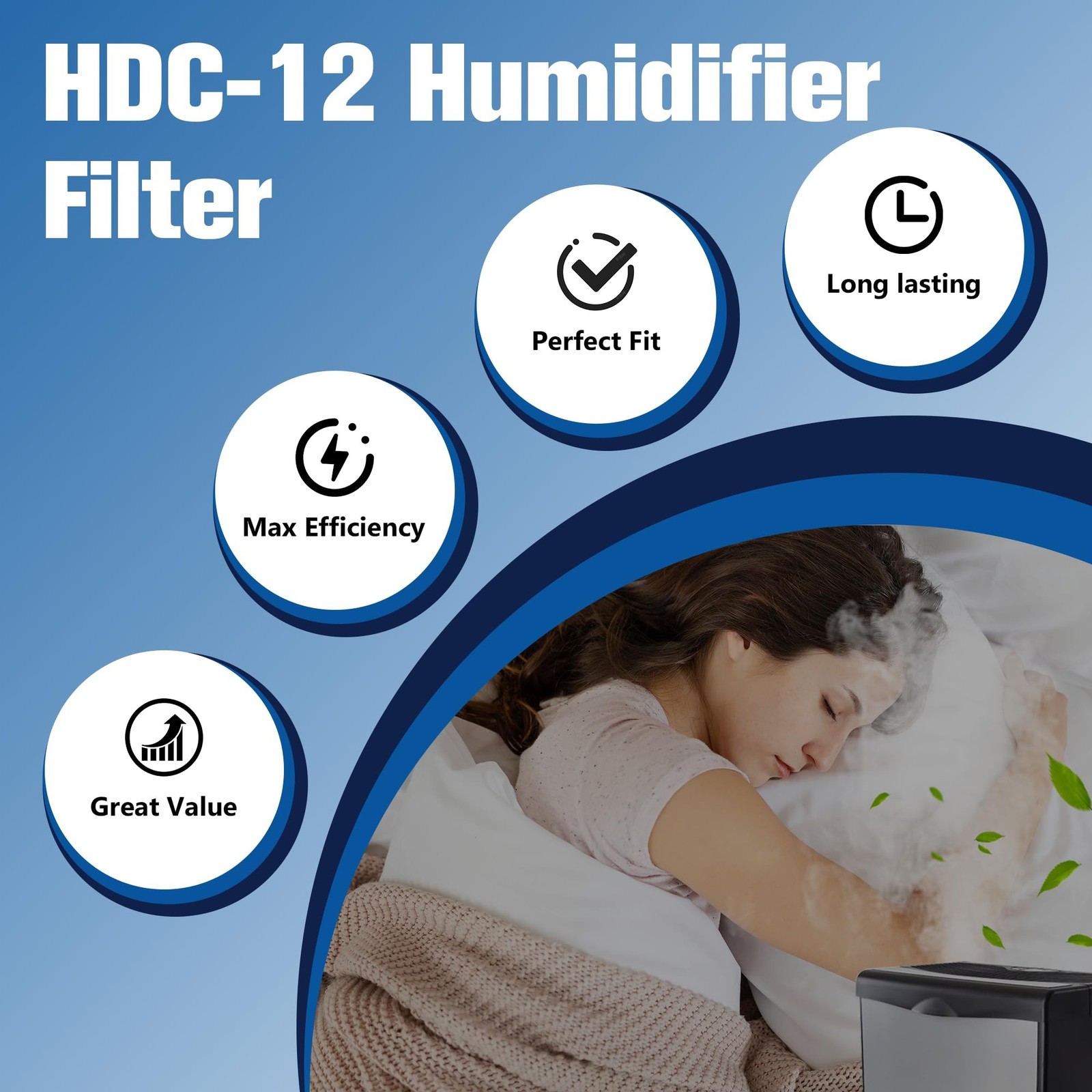 Funmit HDC-12 Humidifier Super Filter Wick Replacement for AIR-Care HDC12 Ess...