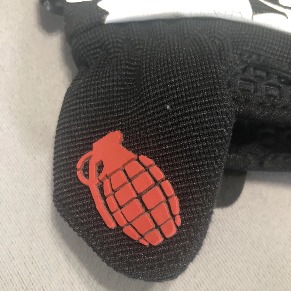 手榴弹雪板烟斗手套红色白色黑色手指大号“飞行社会” — 第 2/4 张图片