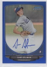 2013 Bowman Chrome Prospects Blue Refractor 136/150 Sam Selman #BCP-SS Auto 3d5