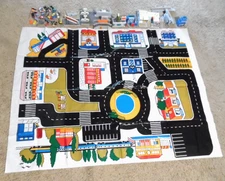 Vtg 1991-1996 MICRO MACHINES  Lewis Galoob Toys, 20 Cars, Figures, Play Mat ETC.