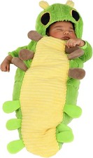 Green Caterpillar Infant Halloween Costume Bunting  Cute Bug 0/3 Months