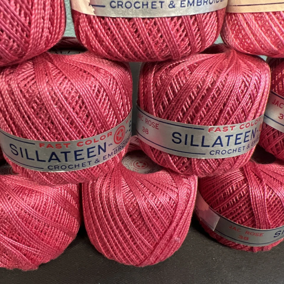 Vintage 15 Pcs Sansil Crochet & Embroidery Cotton Thread Balls Yarn Cross Stitch - Image 4 of 4