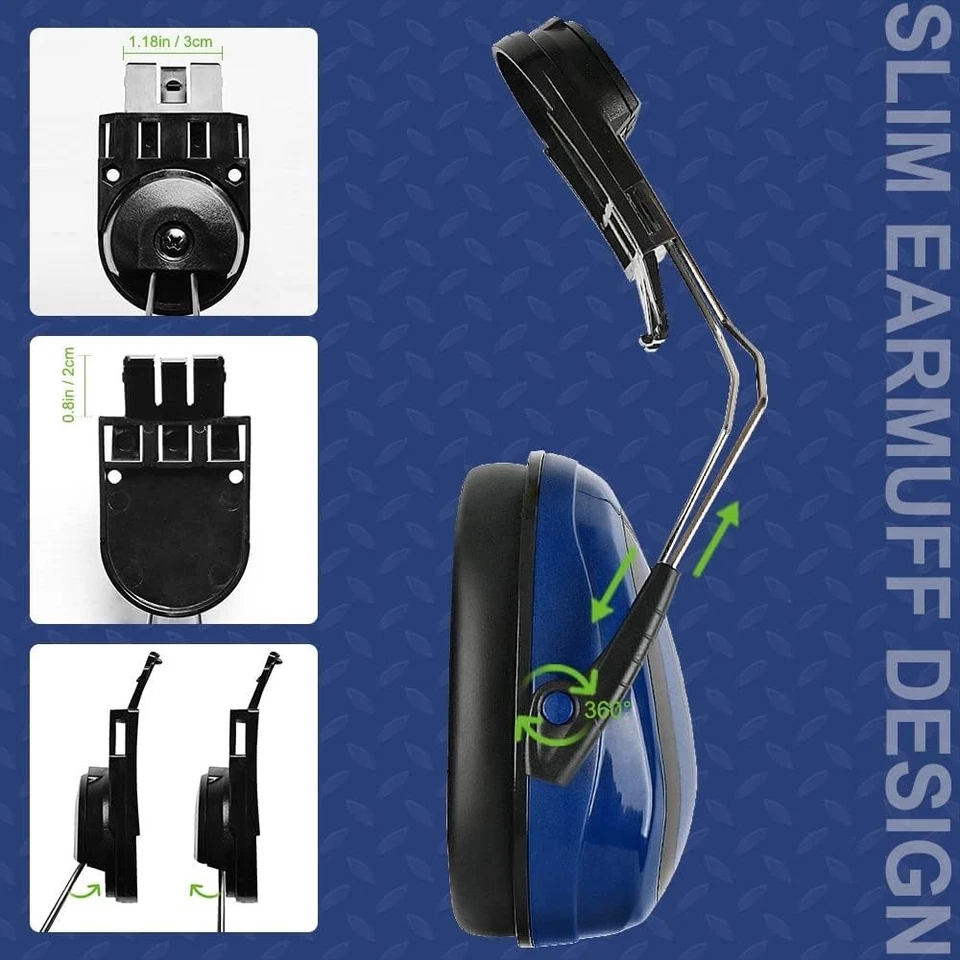 Orejeras de protección auditiva SNR 27dB/NRR 22dB cabezal de orejera de reducción de ruido B... Foto 4 de 4